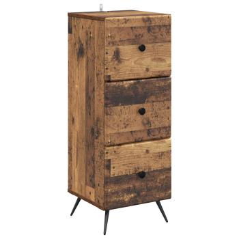 Schubladenschrank Altholz 33 x 34,5 x 90 cm Holzwerkstoff