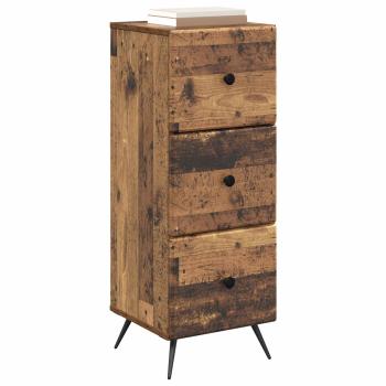 Schubladenschrank Altholz 33 x 34,5 x 90 cm Holzwerkstoff