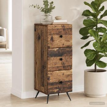 Schubladenschrank Altholz 33 x 34,5 x 90 cm Holzwerkstoff
