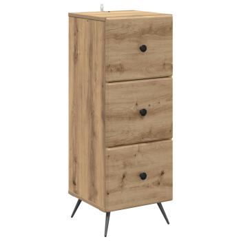 Schubladenschrank 33 x 34,5 x 90 cm Holzwerkstoff Artisan-Eiche