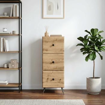 Schubladenschrank 33 x 34,5 x 90 cm Holzwerkstoff Artisan-Eiche