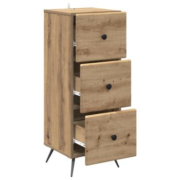 Schubladenschrank 33 x 34,5 x 90 cm Holzwerkstoff Artisan-Eiche