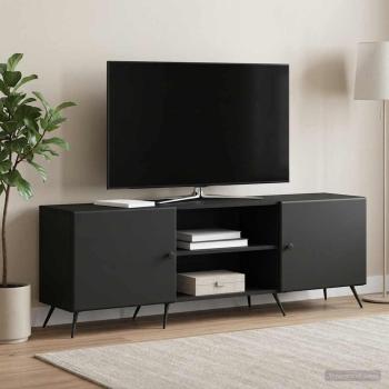 ARDEBO.de - TV-Schränk 150 x 31 x 50 cm Schwarz Holzwerkstoff