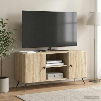 ARDEBO.de - TV-Schränk 102 x 34,5 x 50 cm Sonoma-Eiche Holzwerkstoff