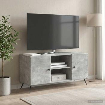 ARDEBO.de - TV-Schränk 102 x 34,5 x 50 cm Betongrau Holzwerkstoff
