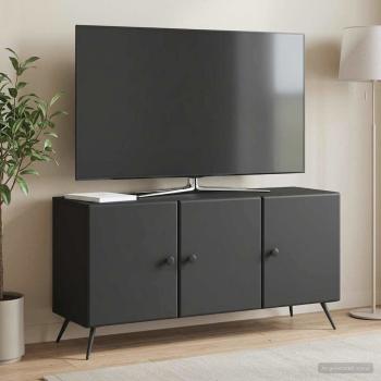 ARDEBO.de - TV-Schränk Schwarz 99 x 34,5 x 50 cm Holzwerkstoff