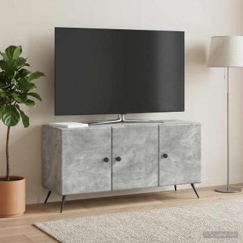 ARDEBO.de - TV-Schränk Betongrau 99 x 34,5 x 50 cm Holzwerkstoff
