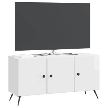 TV-Schränk Hochglanz Weiß 99 x 34,5 x 50 cm Holzwerkstoff