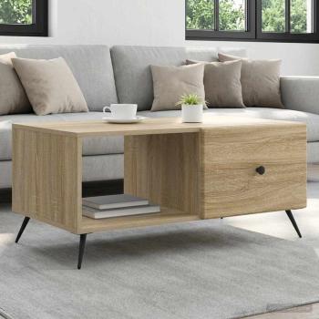 ARDEBO.de - Couchtisch Sonoma-Eiche 90 x 50 x 40 cm Holzwerkstoff
