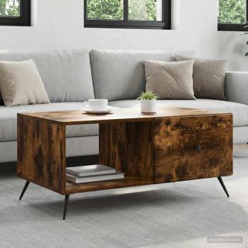 ARDEBO.de - Couchtisch Räuchereiche 90 x 50 x 40 cm Holzwerkstoff