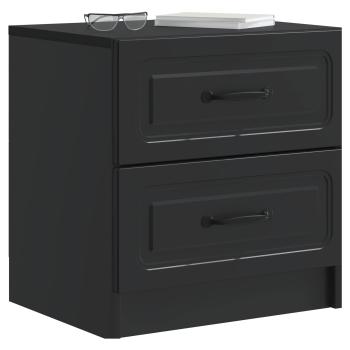 Nachttisch 2 Stk. Schwarz 43 x 34,5 x 44,5 cm Holzwerkstoff