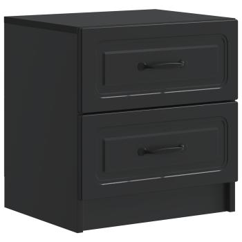 Nachttisch 2 Stk. Schwarz 43 x 34,5 x 44,5 cm Holzwerkstoff