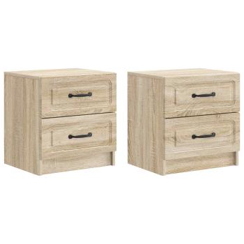 Nachttisch 2 Stk. Sonoma-Eiche 43 x 34,5 x 44,5 cm