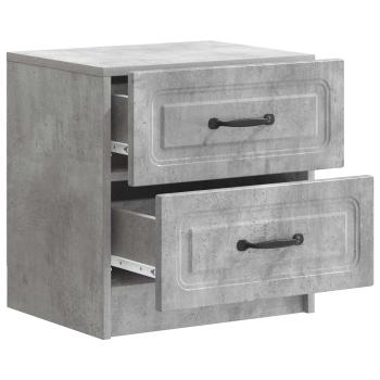 Nachttisch Betongrau 43 x 34,5 x 44,5 cm Holzwerkstoff