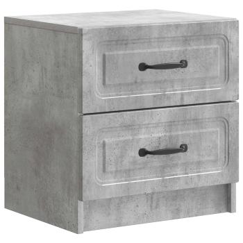 Nachttisch 2 Stk. Betongrau 43 x 34,5 x 44,5 cm Holzwerkstoff