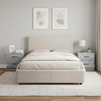 Nachttisch 2 Stk. Sonoma-Grau 43 x 34,5 x 44,5 cm Holzwerkstoff