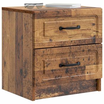 Nachttisch 2 Stk. Altholz 43 x 34,5 x 44,5 cm Holzwerkstoff