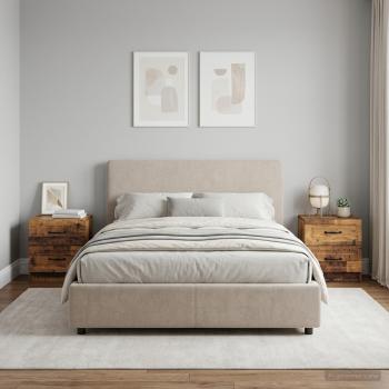 Nachttisch 2 Stk. Altholz 43 x 34,5 x 44,5 cm Holzwerkstoff