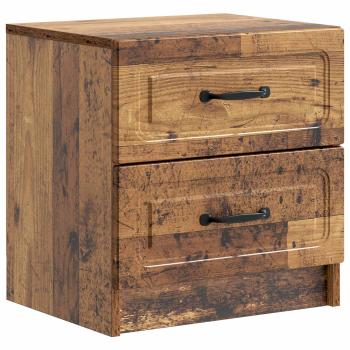 Nachttisch 2 Stk. Altholz 43 x 34,5 x 44,5 cm Holzwerkstoff