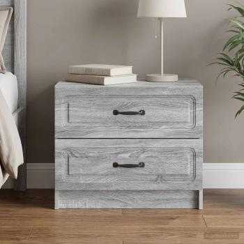 ARDEBO.de - Nachttisch Sonoma-Grau 62 x 34,5 x 44,5 cm Holzwerkstoff