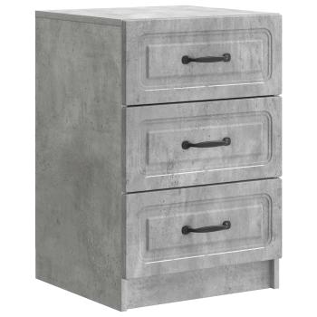 Nachttisch Betongrau 43 x 41 x 63,5 cm Holzwerkstoff