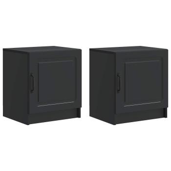 Nachttisch 2 Stk. Schwarz 43 x 34,5 x 47 cm Holzwerkstoff