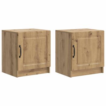 Nachttisch 2 stk. Artisan-Eiche 43 x 34,5 x 47 cm Holzwerkstoff