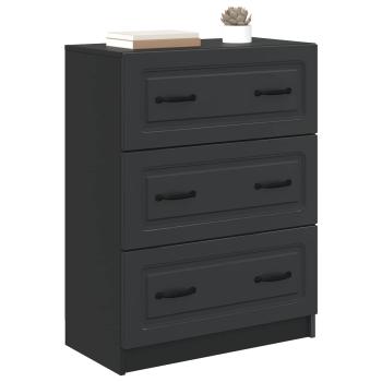 Schubladenschrank Schwarz 66 x 34,5 x 87 cm Holzwerkstoff