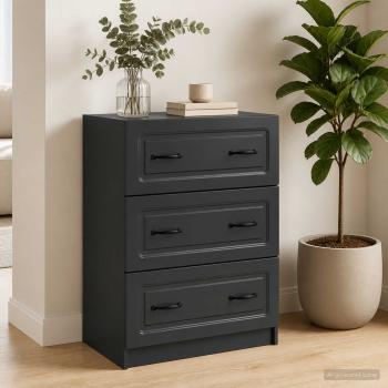 Schubladenschrank Schwarz 66 x 34,5 x 87 cm Holzwerkstoff