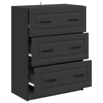 Schubladenschrank Schwarz 66 x 34,5 x 87 cm Holzwerkstoff
