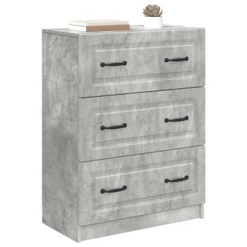 Schubladenschrank Betongrau 66 x 34,5 x 87 cm Holzwerkstoff