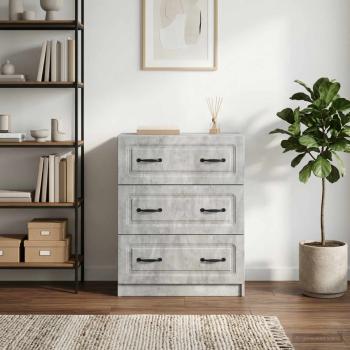 Schubladenschrank Betongrau 66 x 34,5 x 87 cm Holzwerkstoff