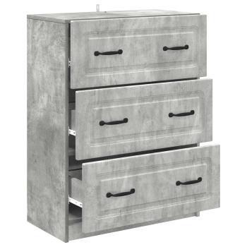 Schubladenschrank Betongrau 66 x 34,5 x 87 cm Holzwerkstoff