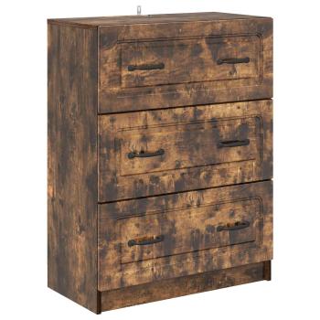 Schubladenschrank Geräucherte Eiche 66 x 34,5 x 87 cm