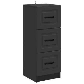 Schubladenschrank Schwarz 33 x 34,5 x 87 cm Holzwerkstoff