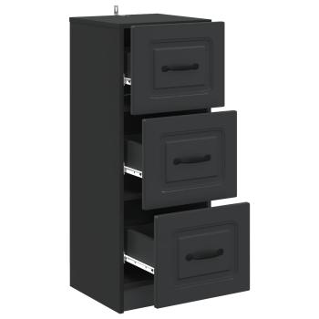 Schubladenschrank Schwarz 33 x 34,5 x 87 cm Holzwerkstoff