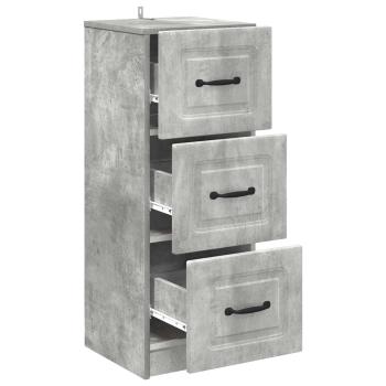 Schubladenschrank Betongrau 33 x 34,5 x 87 cm Holzwerkstoff