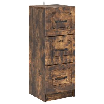 Schubladenschrank Geräucherte Eiche 33 x 34,5 x 87 cm