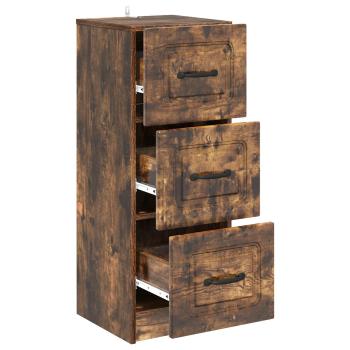 Schubladenschrank Geräucherte Eiche 33 x 34,5 x 87 cm