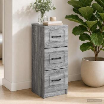 Schubladenschrank Graues Sonoma 33 x 34,5 x 87 cm Holzwerkstoff