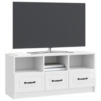 TV-Schränk Hochglanz Weiß 102 x 34,5 x 47 cm Holzwerkstoff