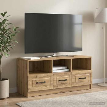 ARDEBO.de - TV-Schränk 102 x 34,5 x 47 cm Artisan-Eiche Holzwerkstoff