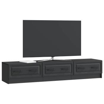TV-Schränk 147 x 34,5 x 27 cm Schwarz Holzwerkstoff