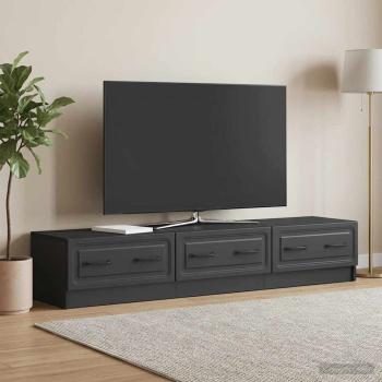 TV-Schränk 147 x 34,5 x 27 cm Schwarz Holzwerkstoff