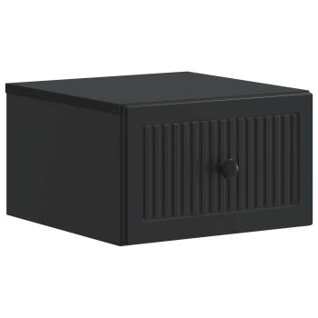 Wandmontierter Nachttisch Schwarz 33 x 34,5 x 20 cm