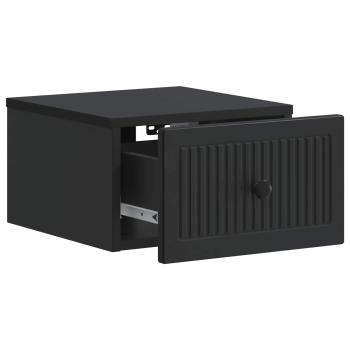 Wandmontierter Nachttisch Schwarz 33 x 34,5 x 20 cm