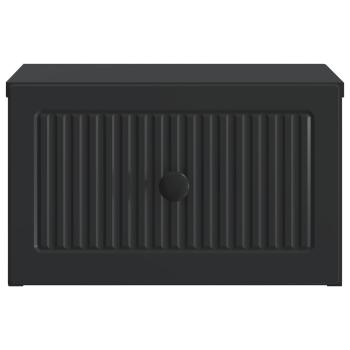 Wandmontierter Nachttisch Schwarz 33 x 34,5 x 20 cm