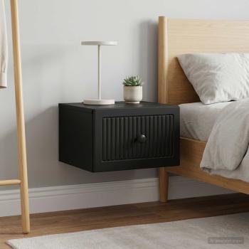 Wandmontierter Nachttisch 2 Stk. Schwarz 33 x 34,5 x 20 cm