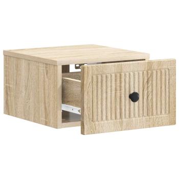 Wandmontierter Nachttisch Sonoma-Eiche 33 x 34,5 x 20 cm