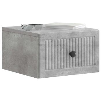 Wandmontierter Nachttisch 2 Stk. Betongrau 33 x 34,5 x 20 cm